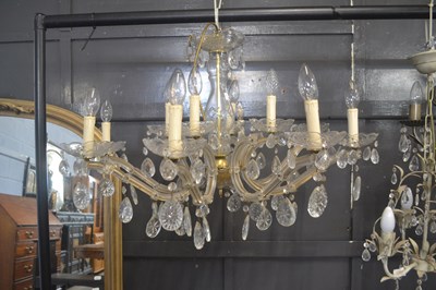 Lot 694 - A 19th Century twelve light chandelier with...
