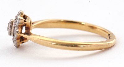 Lot 19 - An 18ct diamond cluster ring, comprised of old...