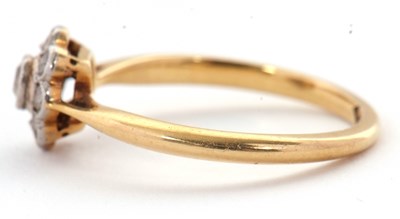 Lot 19 - An 18ct diamond cluster ring, comprised of old...