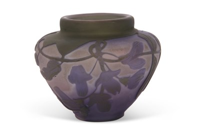 Lot 2 - A small Galle cameo glass vase, early 20th...