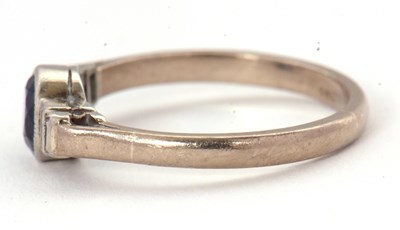 Lot 66 - An 18ct and platinum sapphire and diamond ring,...