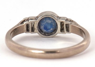 Lot 66 - An 18ct and platinum sapphire and diamond ring,...