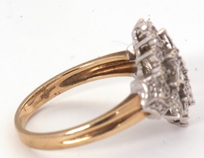 Lot 15 - A 9ct diamond cluster ring, the frame set with...