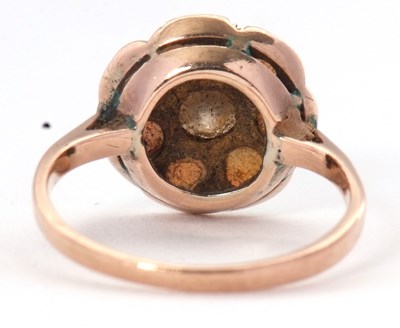 Lot 71 - An opal and diamond ring, the central round...