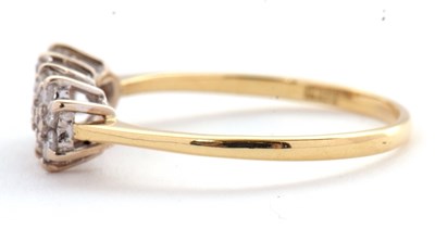Lot 34 - An 18ct diamond ring, set with single cut...