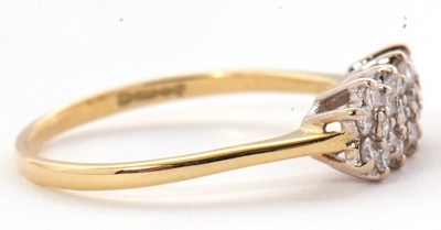 Lot 34 - An 18ct diamond ring, set with single cut...