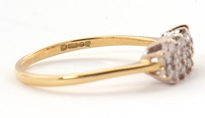 Lot 34 - An 18ct diamond ring, set with single cut...