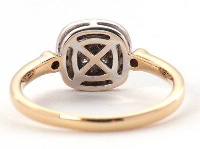 Lot 36 - An 18ct diamond ring, the central panel set...