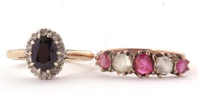 Lot 75 - Two gemset rings: to include a 9ct sapphire...