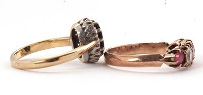 Lot 75 - Two gemset rings: to include a 9ct sapphire...