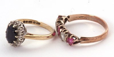 Lot 75 - Two gemset rings: to include a 9ct sapphire...