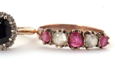 Lot 75 - Two gemset rings: to include a 9ct sapphire...