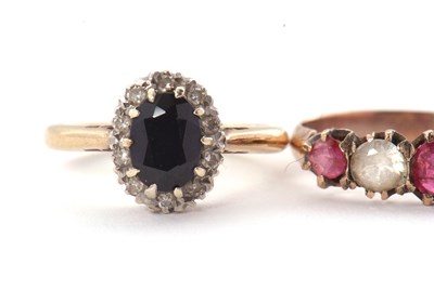 Lot 75 - Two gemset rings: to include a 9ct sapphire...