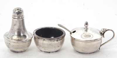 Lot 85 - A George VI silver three piece silver...