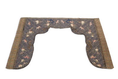 Lot 143 - A Chinese Portiere or door hanging Qing...