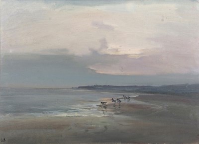 Lot 573 - Jack Cox (1914-2007), Shoreline view with...