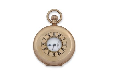 Lot 256 - A J W Benson 9ct gold half Hunter pocket watch,...