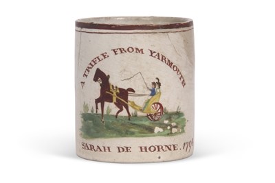 Lot 105 - A rare named and dated 18th Century pottery...