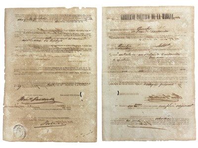 Lot 985 - CHINA - SLAVERY - 2 manuscript contracts...