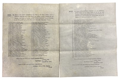 Lot 984 - NORFOLK. C1875. Two lists of the names of...