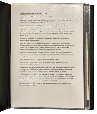 Lot 1027 - SCOTLAND MANUSCRIPT ARCHIVE 17TH AND 18TH...