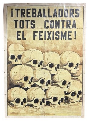Lot 1133 - SPANISH CIVIL WAR PROPAGANDA POSTER c1936....