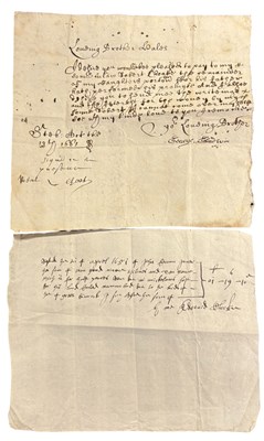 Lot 1019 - Two 17th Century manuscripts. One a receipt by...
