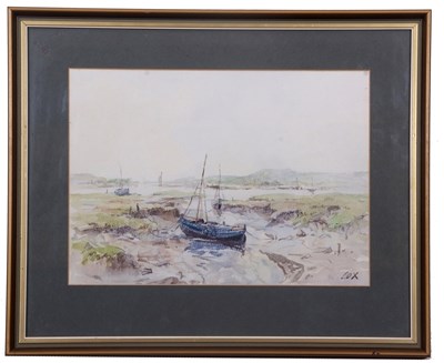 Lot 610 - Jack Cox (1914-2007), Boats in an estuary,...
