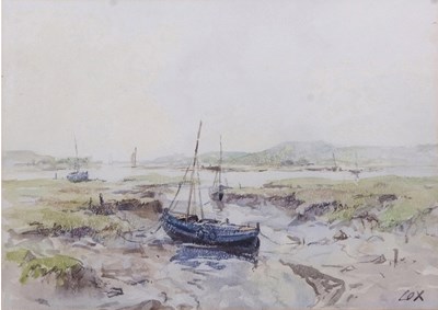 Lot 610 - Jack Cox (1914-2007), Boats in an estuary,...