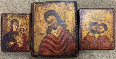 Lot 139 - Russian Icons, circa 18th century, gold leaf...