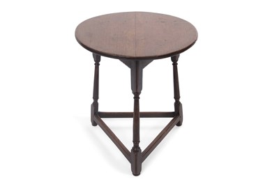 Lot 346 - A small 18th Century oak cricket table with...
