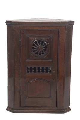 Lot 349 - An early 18th Century oak wall mounted corner...