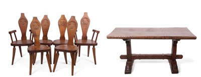 Lot 83 - Jack Grimble - A 20th Century oak refectory...