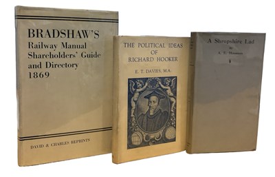 Lot 287 - MIXED DUSTJACKETS: E T DAVIES: THE POLITICAL...