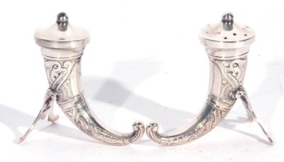 Lot 78 - Theodor Olsens, Norway, Viking horn salt and...