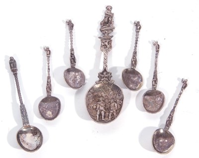 Lot 87 - Mixed Lot: five matching Continental tea...