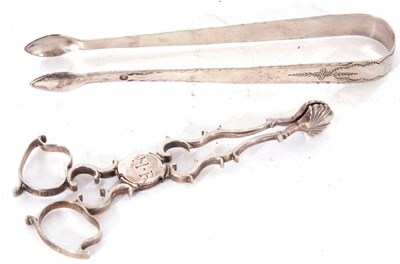 Lot 88 - Mixed Lot: pair of antique silver sugar nips...
