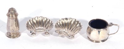 Lot 94 - Mixed Lot: pair of Victorian shell salts,...