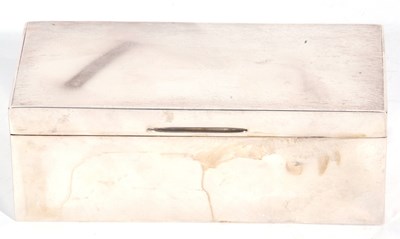 Lot 106 - George VI silver table cigarette box of...