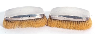 Lot 114 - Pair of George VI silver backed clothes...