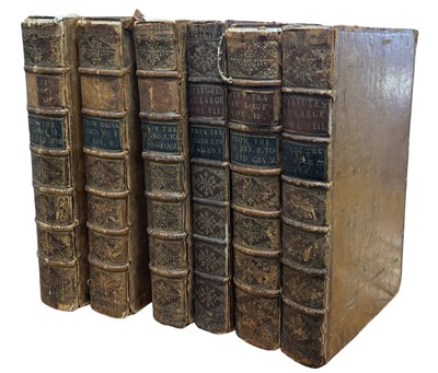 Lot 694 - Statutes at Large, six volumes, printed by...