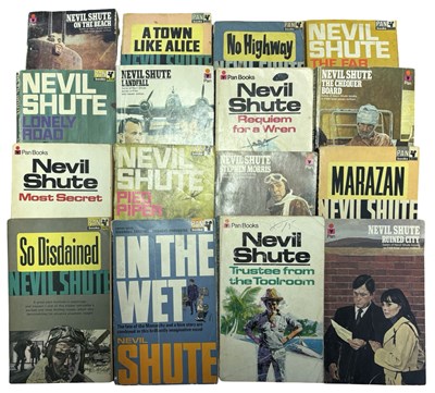 Lot 834 - ONE BOX: NEVIL SHUTE, Pan paperback editions (16)