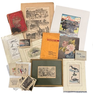 Lot 1043 - ONE BOX: Mixed ephemera, coaching prints,...