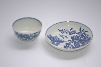 Lot 345 - A Worcester fence pattern tea bowl and saucer