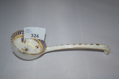 Lot 284 - A rare 18th Century Caughley porcelain ladle...