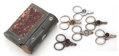 Lot 169 - Mixed Lot: Six pairs of metal scissor style...