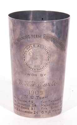 Lot 151 - Edward VII silver presentation tankard of...