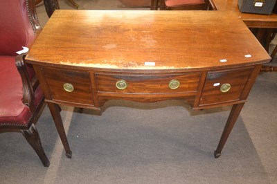 Lot 437 - A Georgian Revival mahogany bow front side...