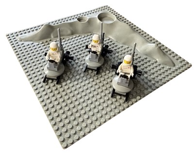 Lot 277 - A 1980s Lego space baseboard, together with 3...