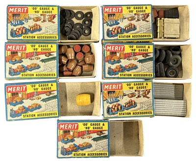 Lot 116 - Six boxes of Merit 00/H0 gauge station...
